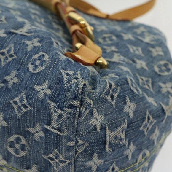 LOUIS VUITTON Monogram Denim Sac A Dos GM Backpack Blue M95056 LV Auth 30454A - Picture 4 of 16